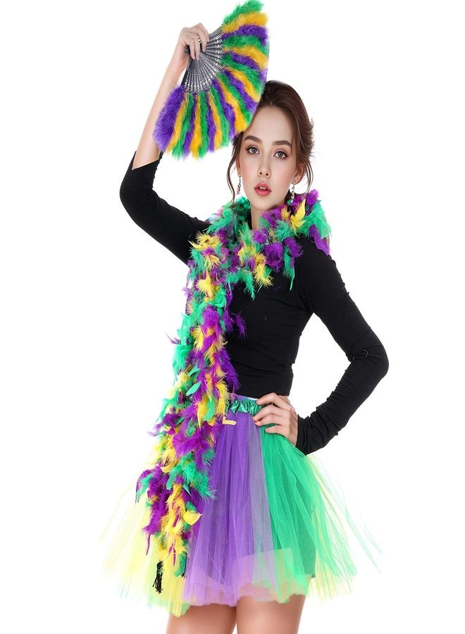 cnomg Feather Boa with Feather Fan Rave Fan Feather Boa for Women Cosplay Party Concert Halloween Christmas Dancing Wedding - Image 4